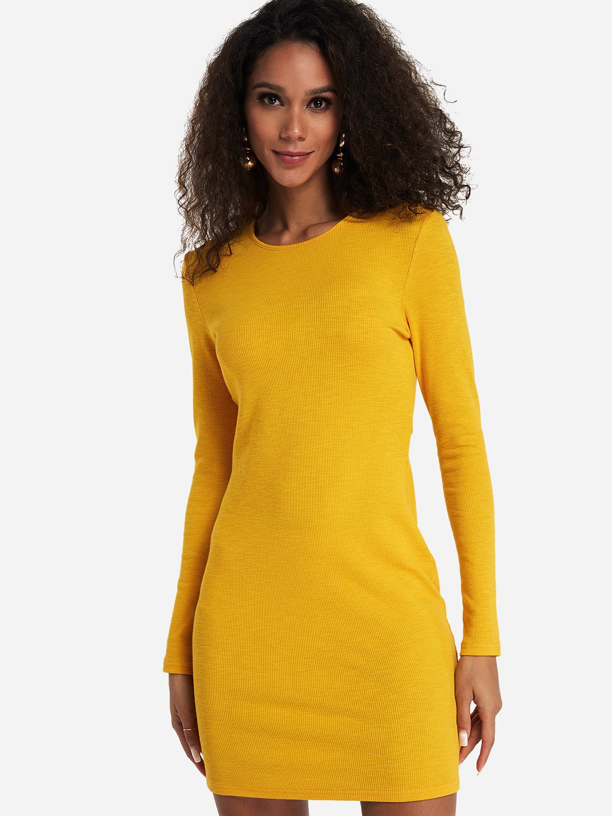 OEM Ladies Yellow Mini Dresses