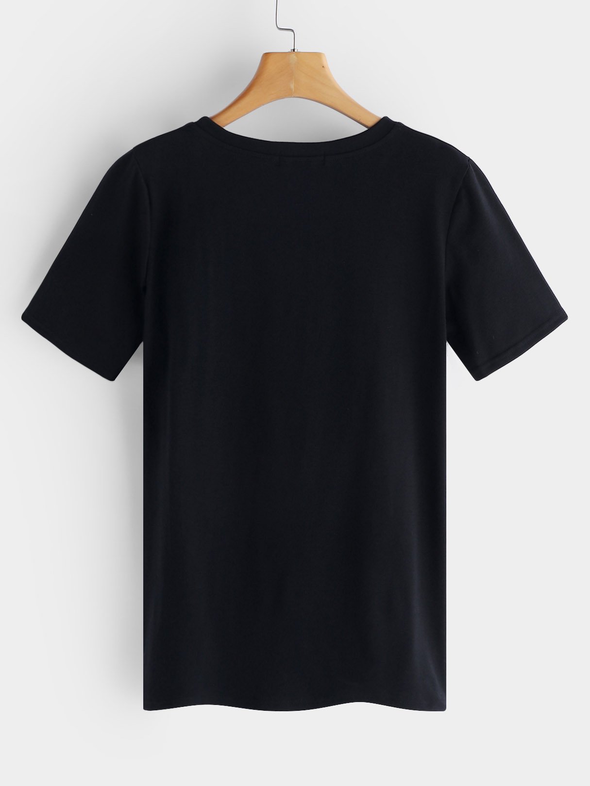 NEW FEELING Womens Black T-Shirts