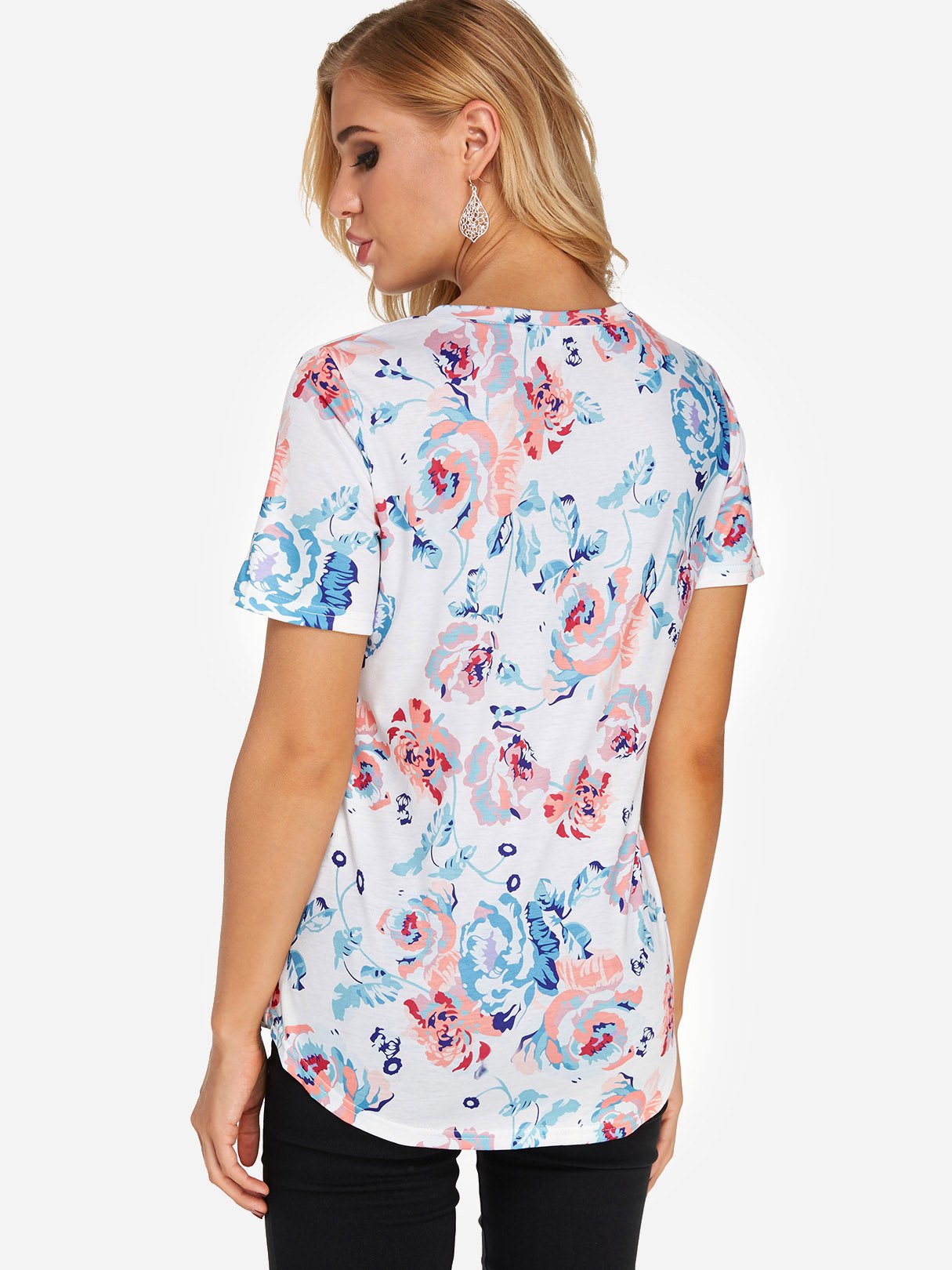 NEW FEELING Womens White T-Shirts