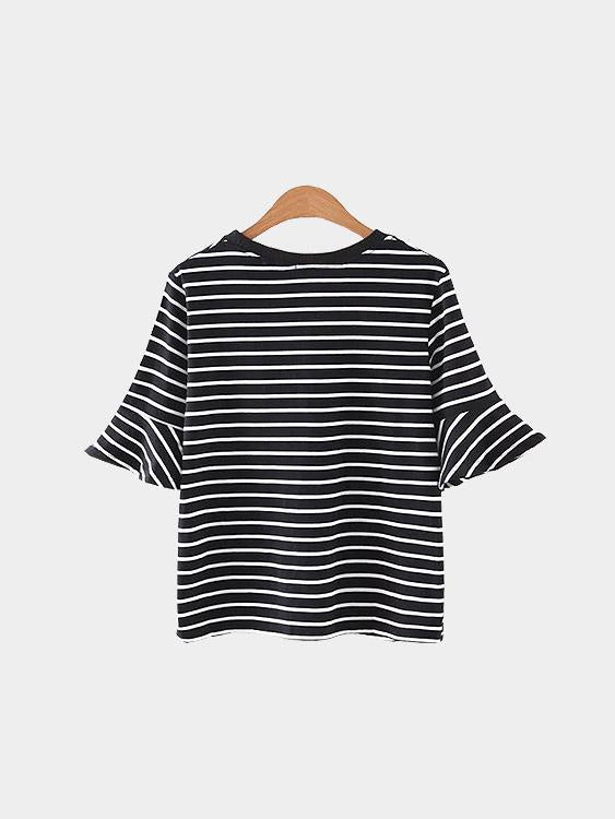 NEW FEELING Womens Black T-Shirts