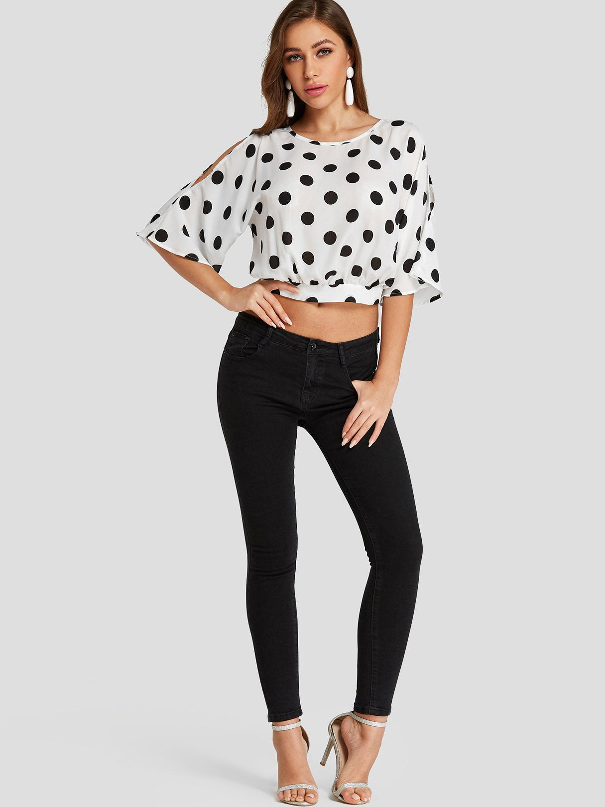 NEW FEELING Womens White Crop Top