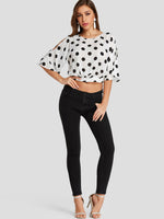 NEW FEELING Womens White Crop Top