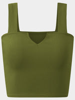 Wholesale Round Neck Sleeveless Green Tank Top