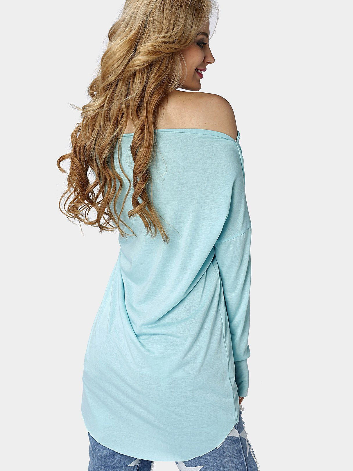 NEW FEELING Womens Blue T-Shirts
