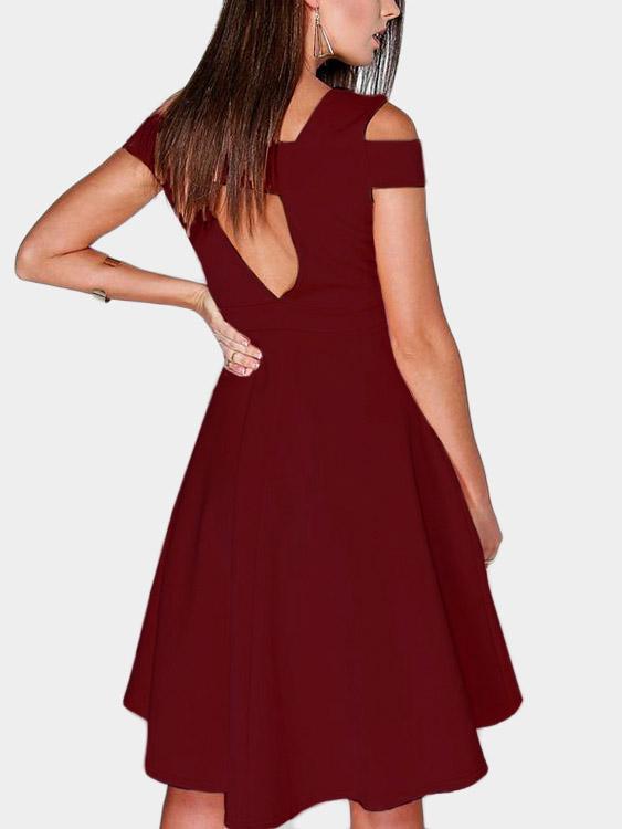 NEW FEELING Womens Burgundy Mini Dresses