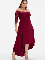 OEM Ladies Burgundy Plus Size Dresses