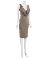 OEM Ladies Khaki Midi Dresses