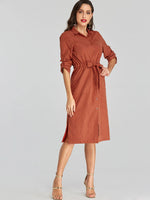 OEM Ladies Rust Midi Dresses