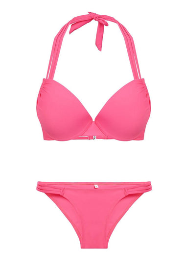 Wholesale Watermelon Red Halter 2 Piece Bikinis