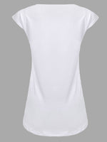 NEW FEELING Womens White T-Shirts