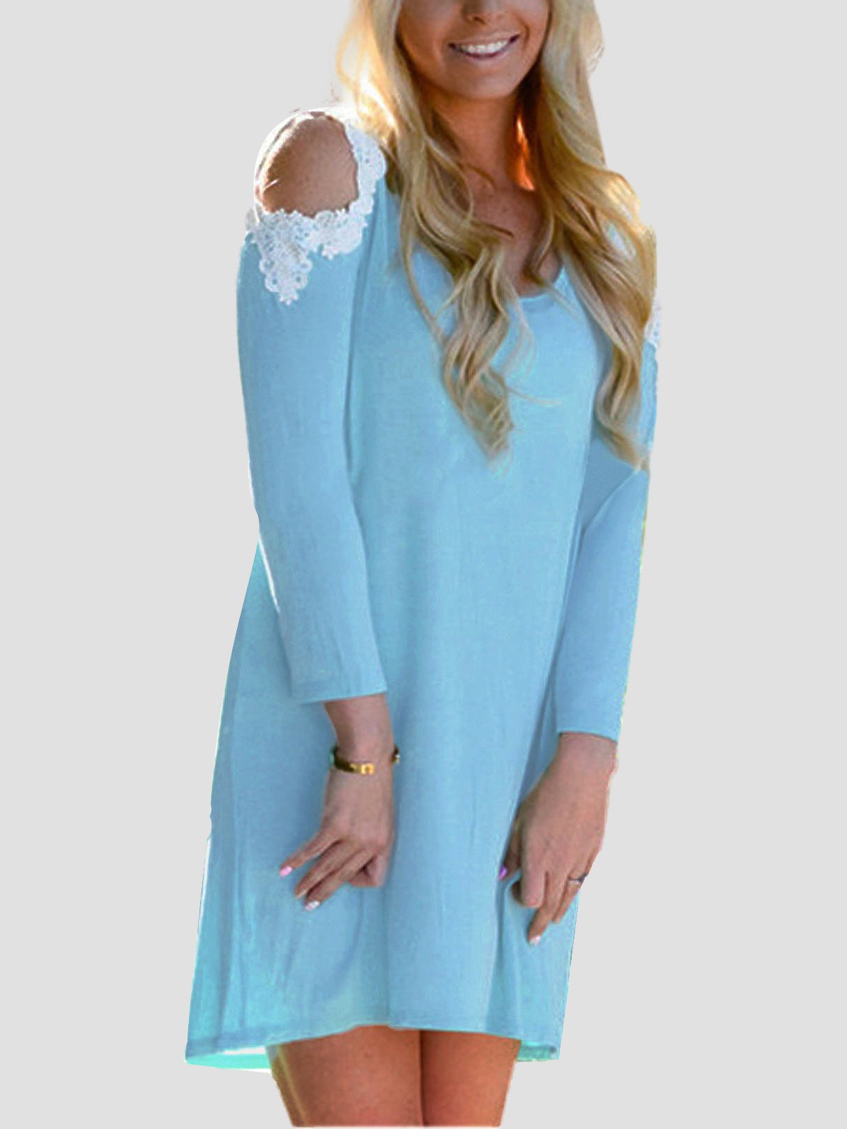 NEW FEELING Womens Blue Casual Dresses