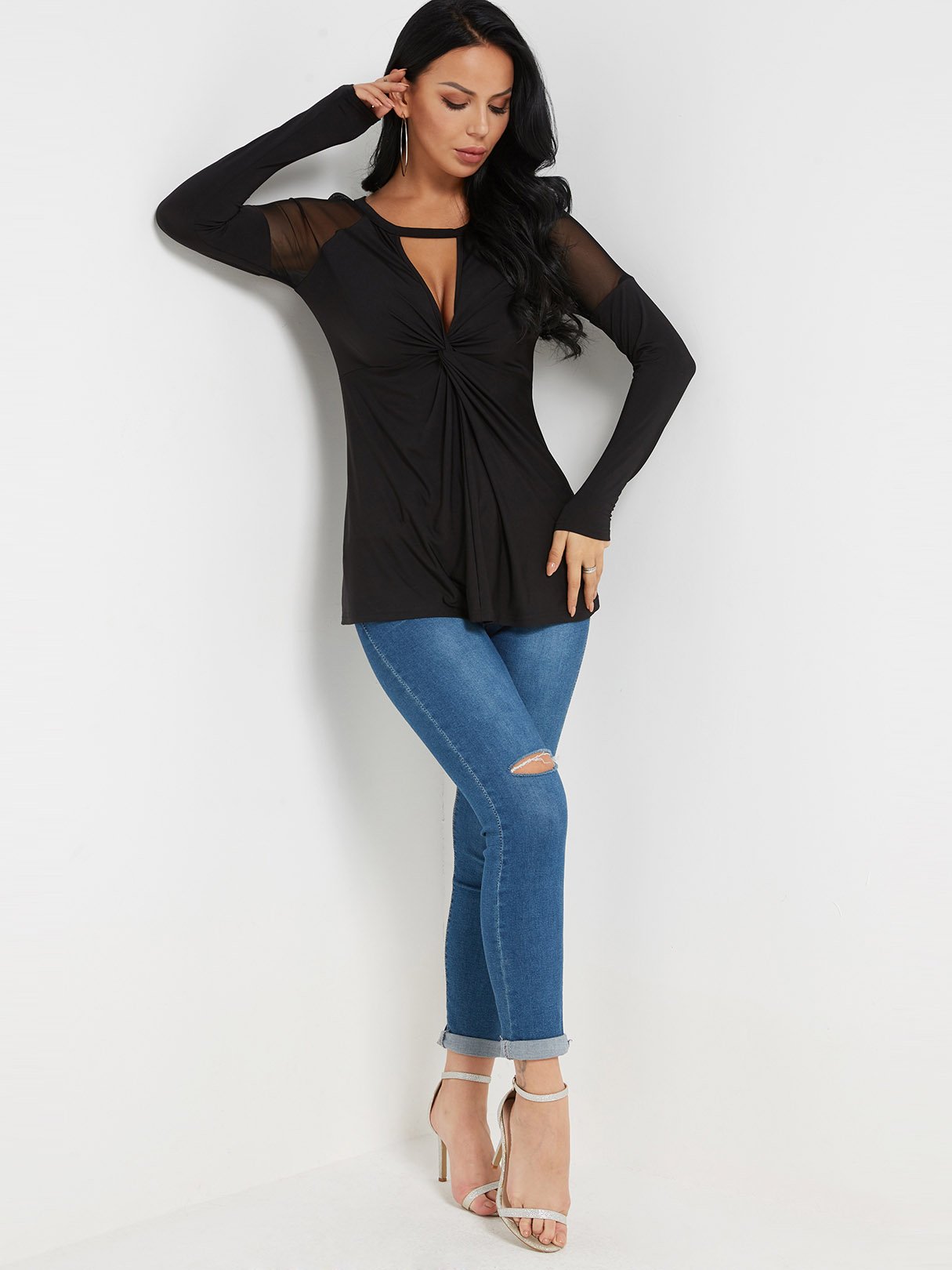OEM ODM Ladies Jeans Top