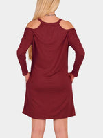 NEW FEELING Womens Burgundy Casual Dresses