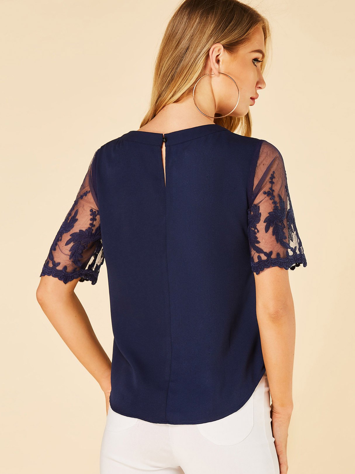 ODM Ladies Short Sleeve Blouses