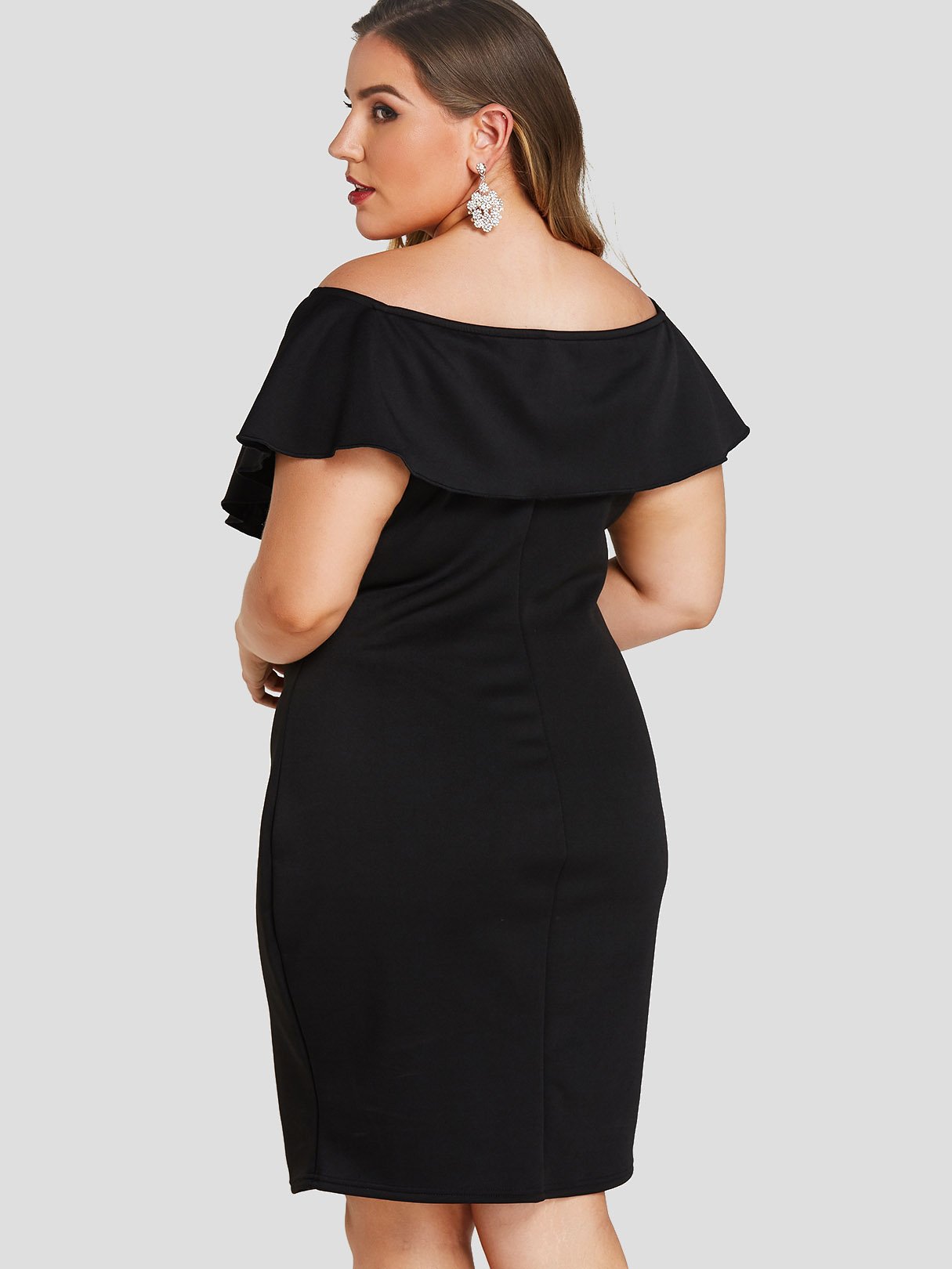 ODM Ladies Short Sleeve Plus Size Dress