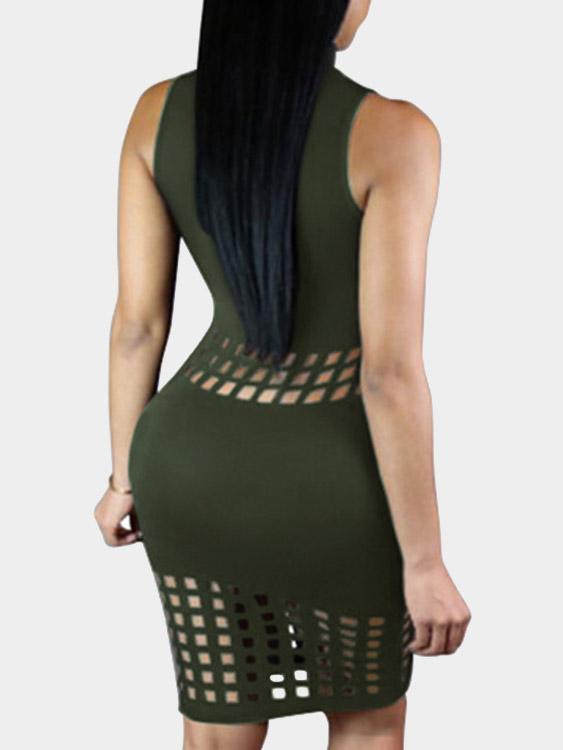 NEW FEELING Womens Green Bodycon Dresses