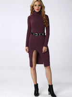 OEM ODM Ladies Burgundy Bodycon Dresses