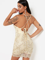 NEW FEELING Womens Gold Sexy Dresses
