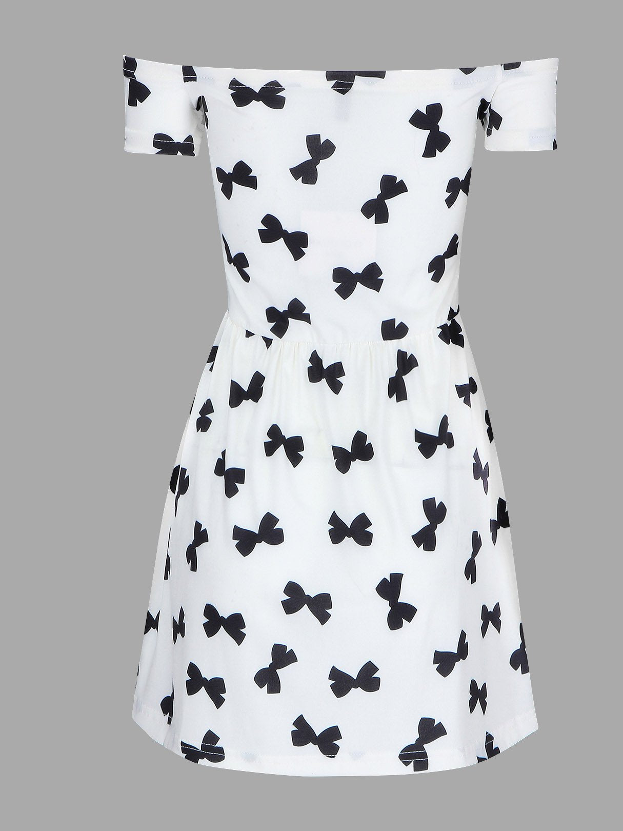 Wholesale White Bateau Off The Shoulder Mini Dress