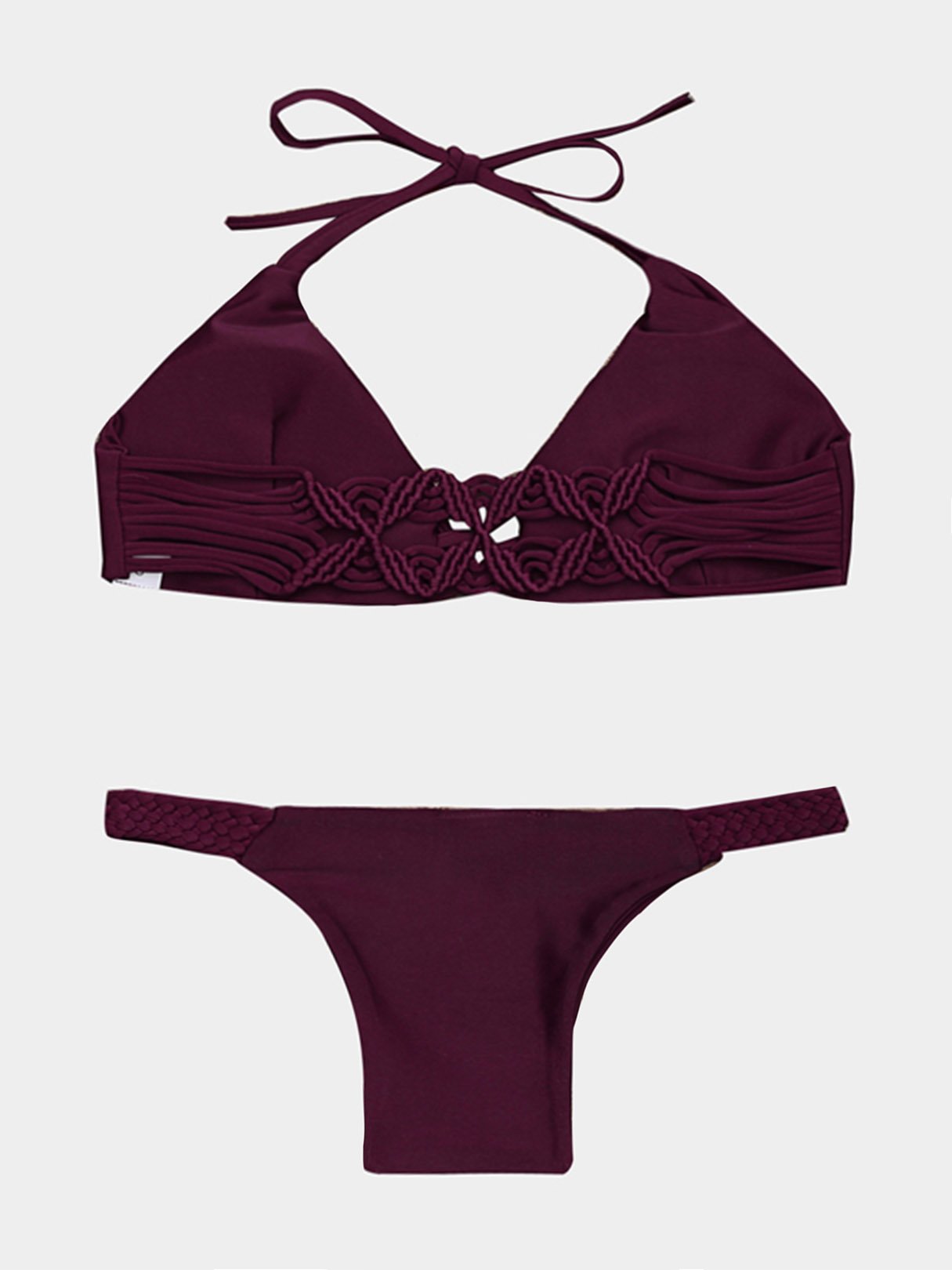 NEW FEELING Womens Burgundy Bikinis