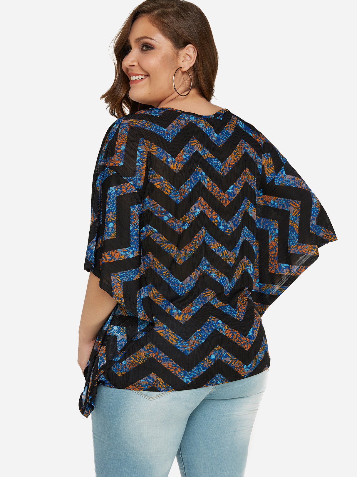 NEW FEELING Womens Multi Plus Size Tops