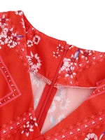 OEM Ladies Red Floral Dresses