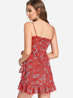 NEW FEELING Womens Red Casual Dresses