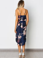 NEW FEELING Womens Navy Floral Dresses