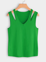 Wholesale V-Neck Cut Out Sleeveless Camis