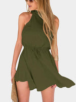 OEM ODM Womens Army Green Mini Dresses