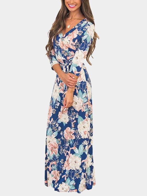 ODM Ladies 3/4 Sleeve Maxi Dresses