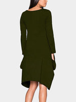 Custom Long Sleeve Floral Dress With Buttons