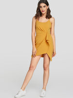 OEM Ladies Yellow Mini Dresses