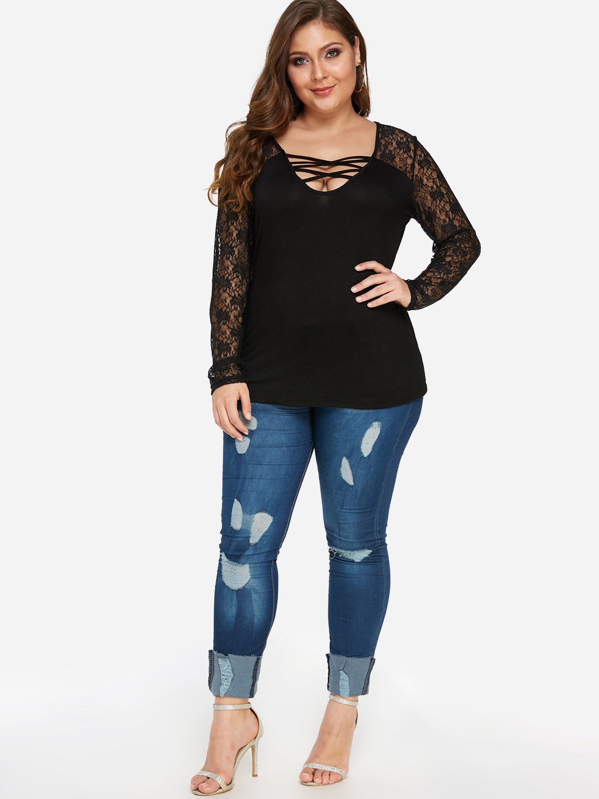 OEM ODM Womens Long Sleeve Plus Size Tops