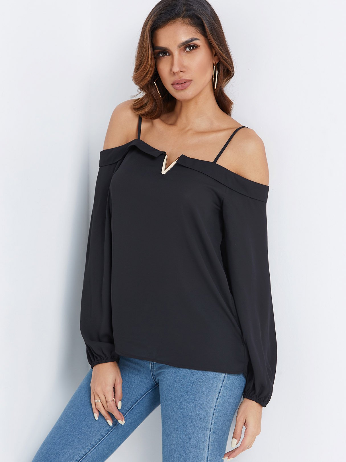OEM Ladies Black Blouses
