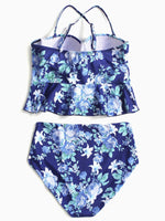 NEW FEELING Womens Blue Bikinis
