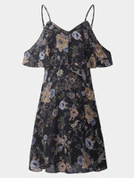 OEM Ladies Black Floral Dresses