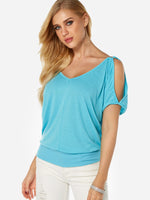 OEM Ladies Blue T-Shirts