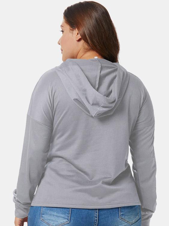 NEW FEELING Womens Grey Plus Size Tops