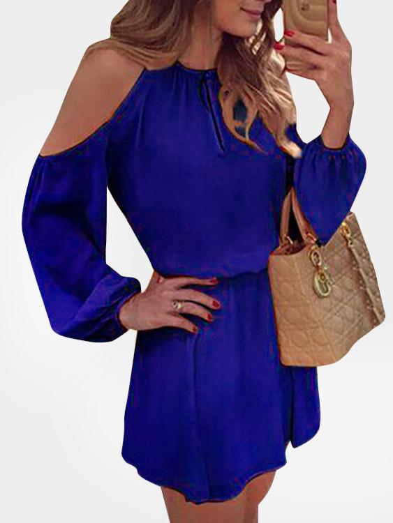 Custom Womens Blue Casual Dresses