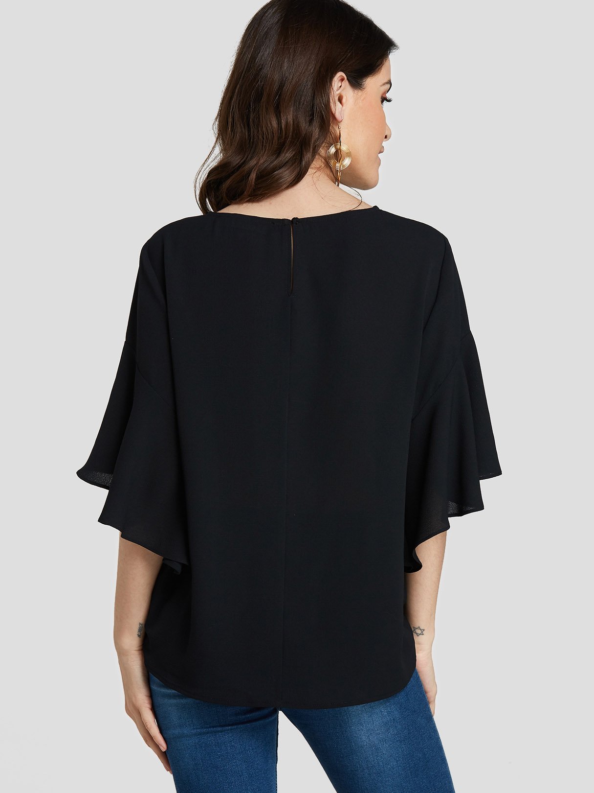 ODM Ladies Half Sleeve Blouses