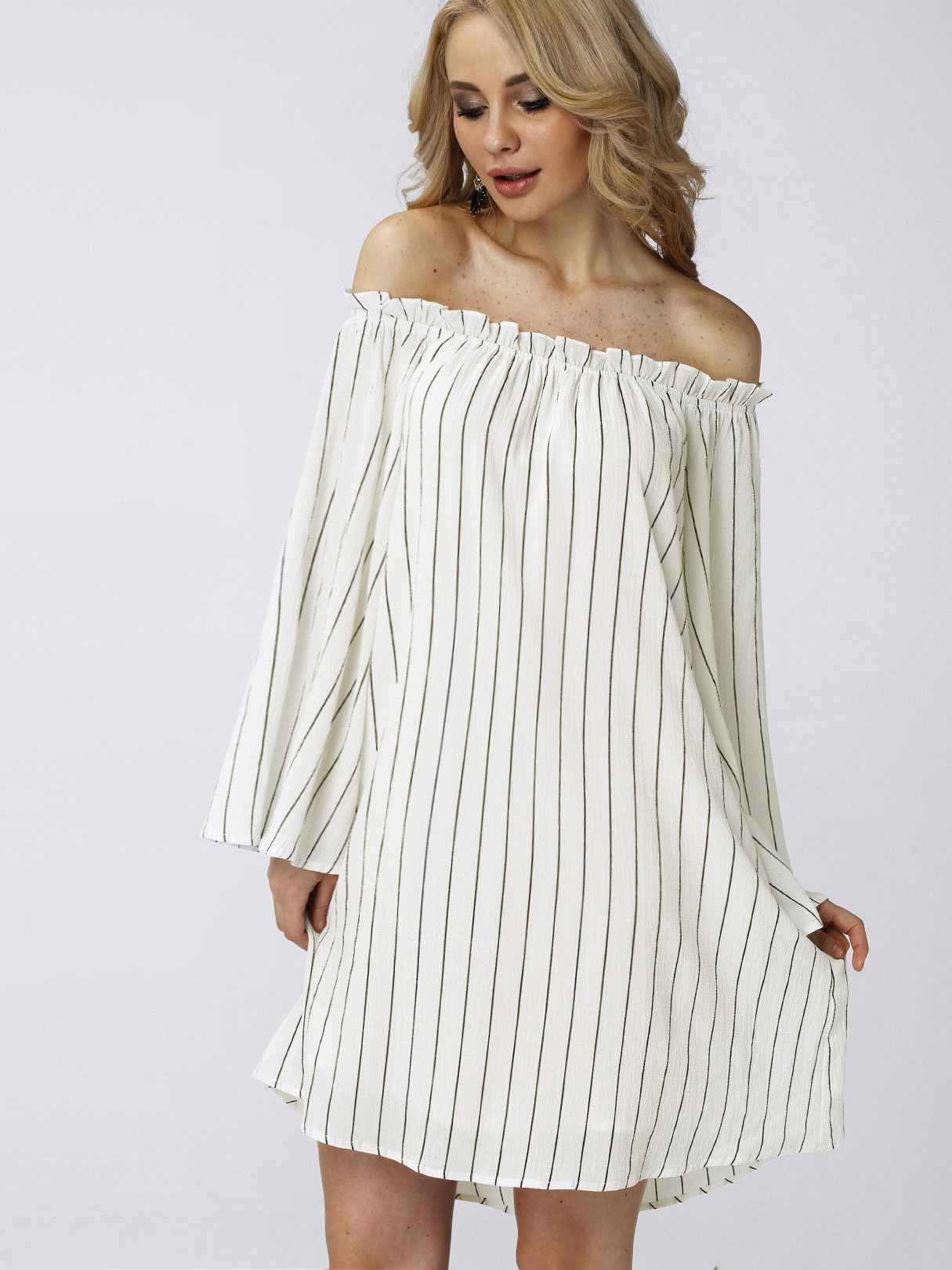 OEM Ladies Striped Mini Dresses