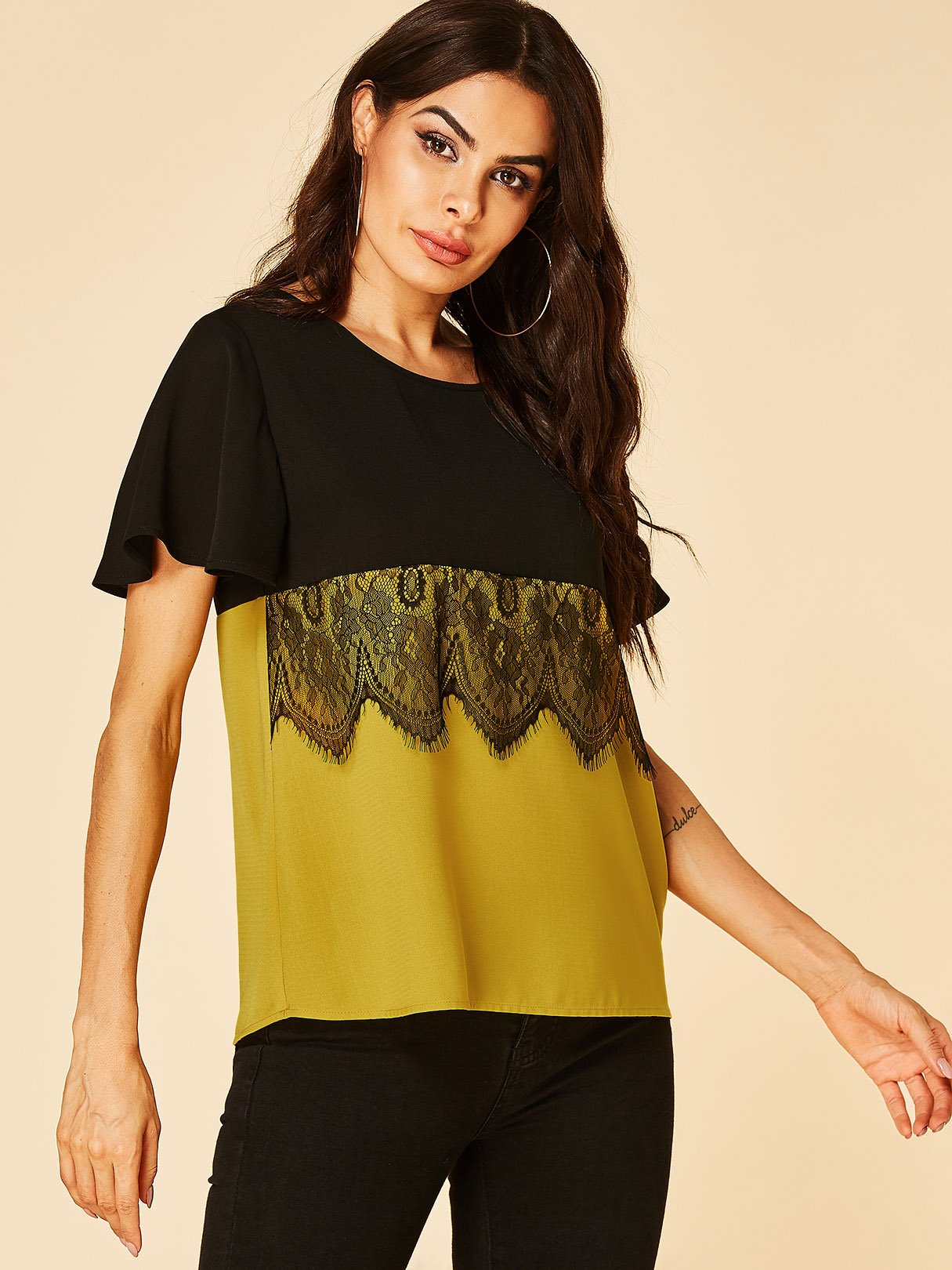 OEM Ladies Color Block T-Shirts