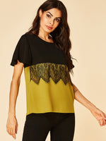 OEM Ladies Color Block T-Shirts