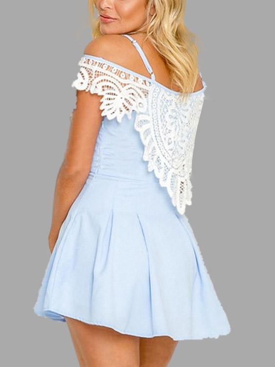 NEW FEELING Womens Light Blue Mini Dresses