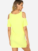 NEW FEELING Womens Yellow Mini Dresses