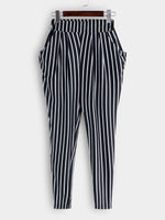 Wholesale Stripe High-Waisted Plus Size Bottoms