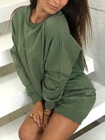 OEM Ladies Green Shirt Dresses