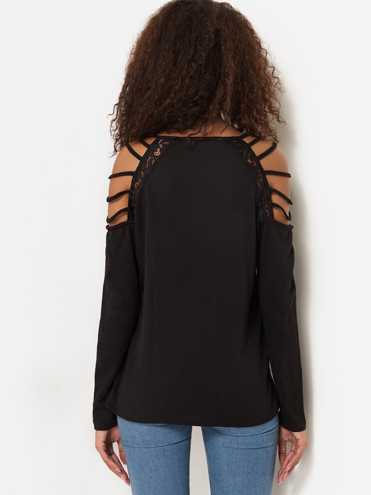 NEW FEELING Womens Black T-Shirts