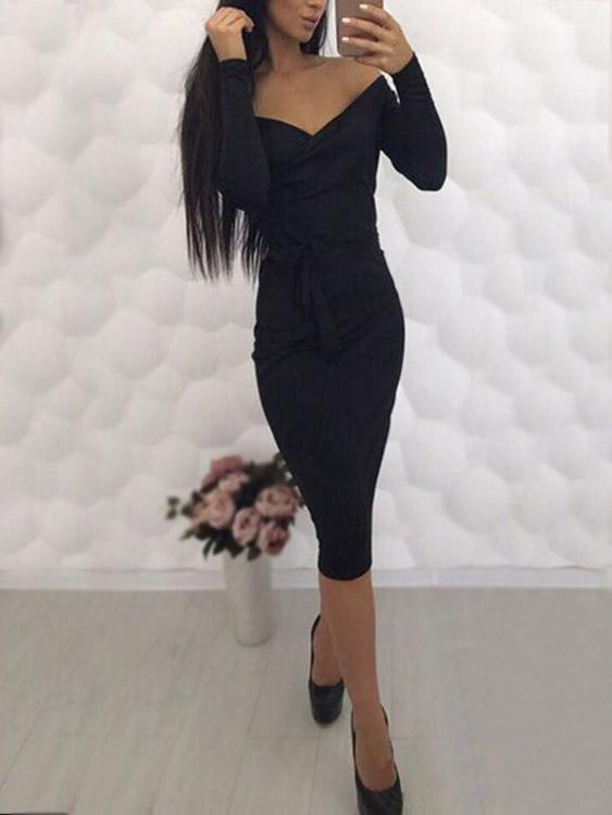 Custom Ladies V-Neck Dresses